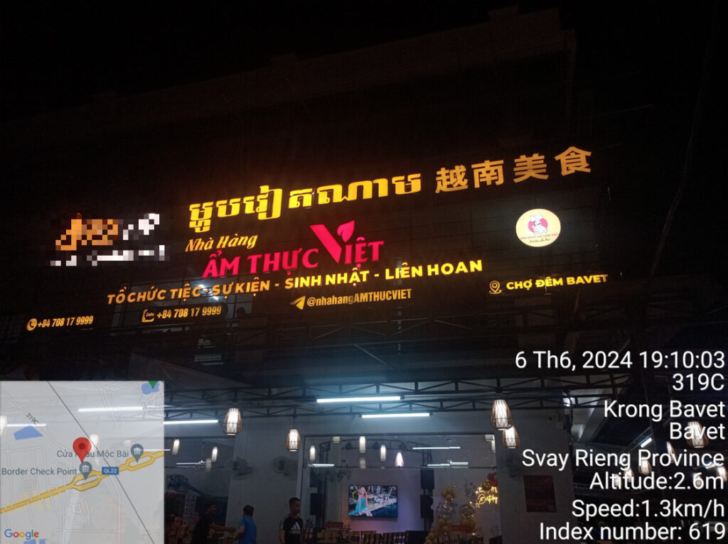 Công trình bảng hiệu chữ nổi sang trọng lắp đặt tại Campuchia