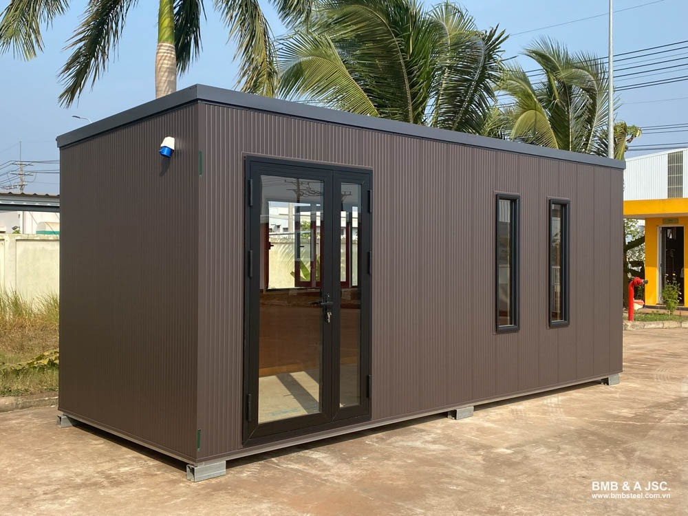 Xây dựng nhà lắp ghép cấp 4 mái dốc hiện đại, độ bền trên 30 năm, chống chọi thời tiết tốt tại Tây Ninh.