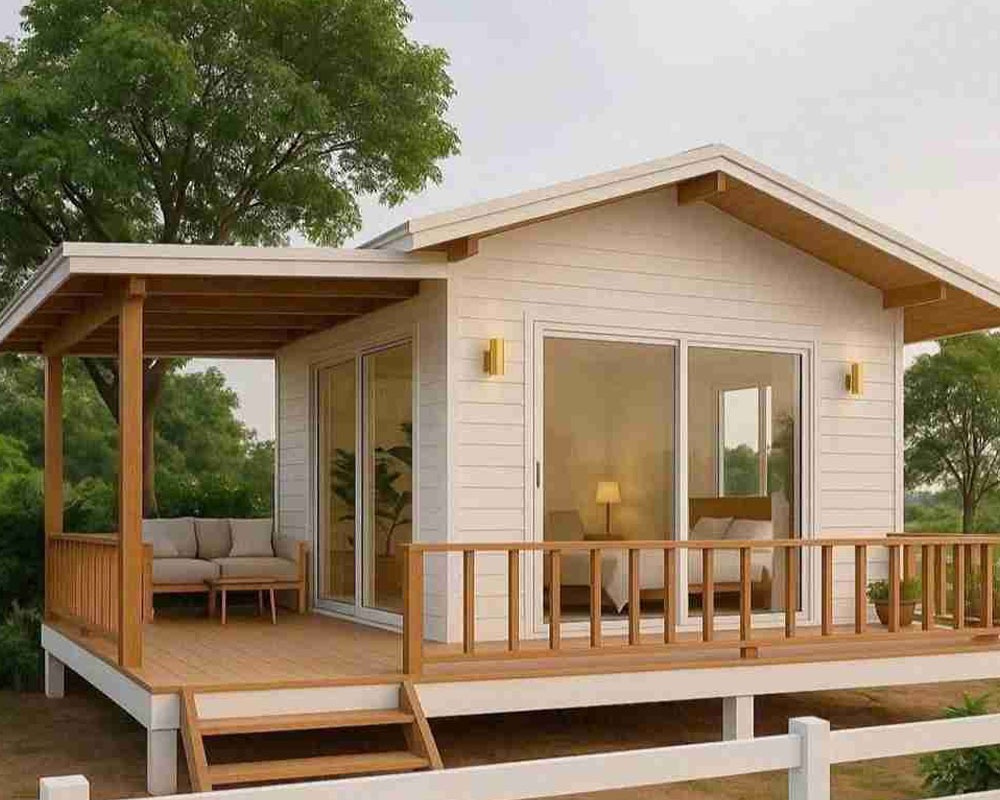 Nhà lắp ghép phong cách Tropical gần gũi thiên nhiên, thích hợp xây dựng biệt thự nhà vườn tại Tây Ninh.